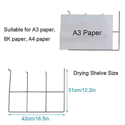 Wire Art Drying Rack, Flexible Shelf Mobile Cart for Classroom Painting Crafts Artwork Canvas Storage, 3 Sizes/20 Shelves,35 Shelves
