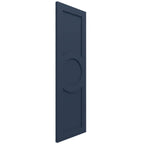 18"W x 71"H True Fit PVC Center Circle Arts & Crafts Fixed Mount Shutters, Starless Night Blue (Per Pair - Hardware Not Included)