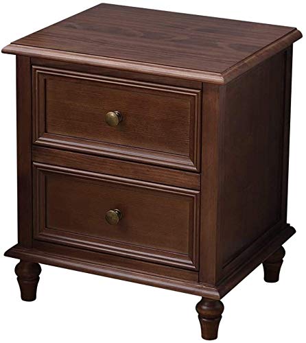 Side Table Nightstand Simple Bedside Table for Bedroom Office Solid Wood Bedside Table 2 Drawer Night Stand Square Cabinet Table with 4 Legs Home Styles Arts and Crafts Night Stand