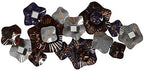 Wall Decor Large Metal Wall Decoration- Art Wall Hanging, Metal Wall Art,3D Wrought Iron Flower Wall Decoration with Small Mirror Craft for Living Room Sofa Background Wall Hanging
