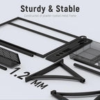 (en:Art & Craft Desk with Stool Drawing Table, Height(25.6"-35.4") Adjustable, 0°-50° Tiltable Glass top, Artist Workstation for Home Office School Study Room)