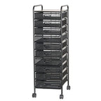 Storage Shelf-Rolling File Cabinet Utility Cart for Office/Home Organization High Capacity Metal Mesh Tool Box Storage Art Craft Organizer on Wheels（Black,35x47
