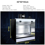 Waterfall Spray Booth for Airbrushing - 5500K LED Lighting, Water-Based Filtration, 40x50x40cm Craft Table for Model Painting, Art Projects, and DIY Crafts.
