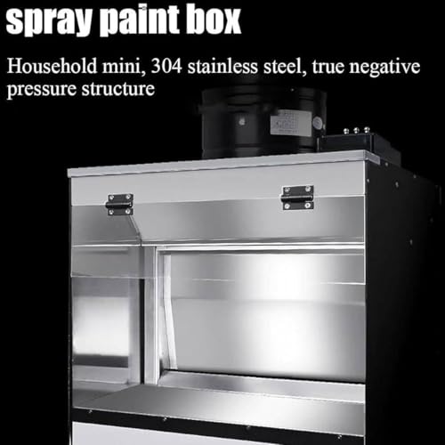 Spray Booth Kit with Waterfall Water Curtain Exhaust System, LED Lighting for Airbrush Model Cake Nail Art Pottery and Crafts