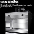 Spray Booth Kit with Waterfall Water Curtain Exhaust System, LED Lighting for Airbrush Model Cake Nail Art Pottery and Crafts