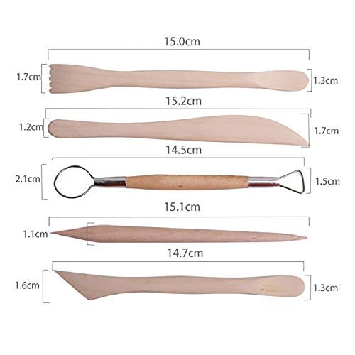 45 Pcs Pottery Clay Sculpting Tool Sets for Beginners Professional Art Crafts Wooden Handle Modeling Ceramic Clay Tools
