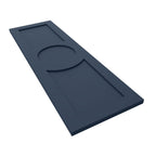 18"W x 71"H True Fit PVC Center Circle Arts & Crafts Fixed Mount Shutters, Starless Night Blue (Per Pair - Hardware Not Included)