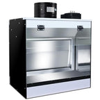 Waterfall Spray Booth for Airbrushing - 5500K LED Lighting, Water-Based Filtration, 40x50x40cm Craft Table for Model Painting, Art Projects, and DIY Crafts.