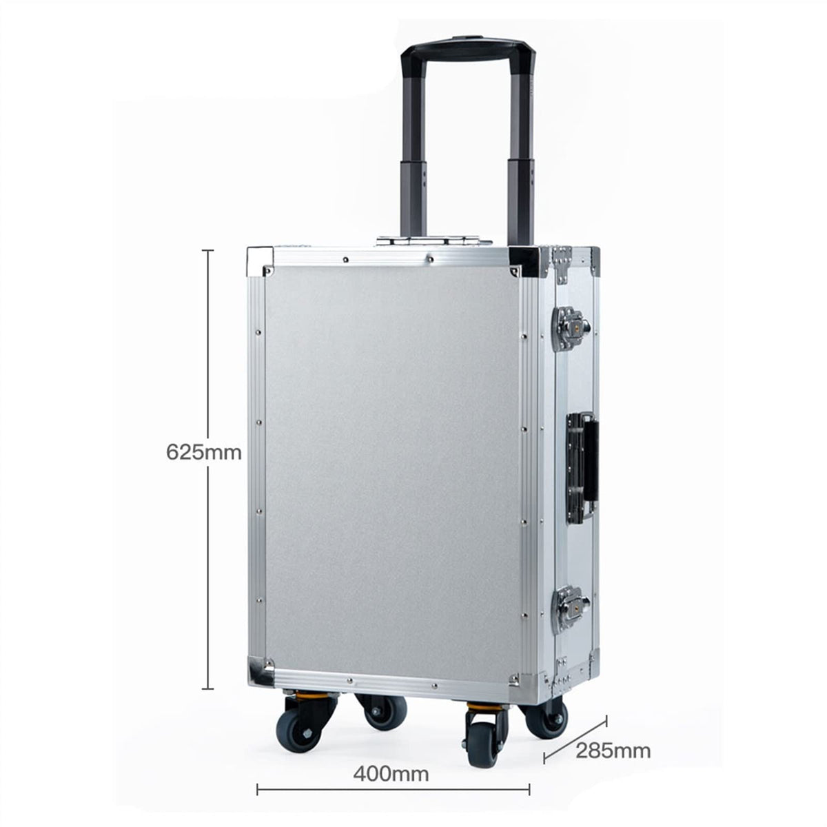 Tool Box Tool Storage Portable Rolling Upright Trolley Tool Box Aluminum Hard Toolbox with Telescoping Handle Tool Trolley Case for Tools, Art, Craft, and Parts Toolbox for Home (B-L)