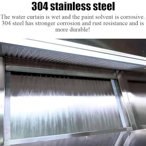 Spray Booth Kit with Waterfall Water Curtain Exhaust System, LED Lighting for Airbrush Model Cake Nail Art Pottery and Crafts