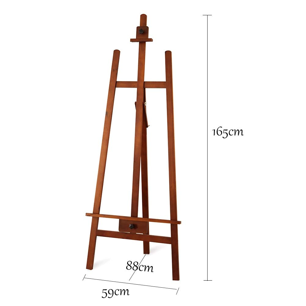 1.65M/64.9in Studio Canvas Easel Wooden A-Frame Folding Artist Art Craft Adjustable Display Exhibition for Drawing Painting Holder
