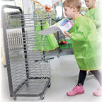 Wire Art Drying Rack, Flexible Shelf Mobile Cart for Classroom Painting Crafts Artwork Canvas Storage, 3 Sizes/20 Shelves,35 Shelves