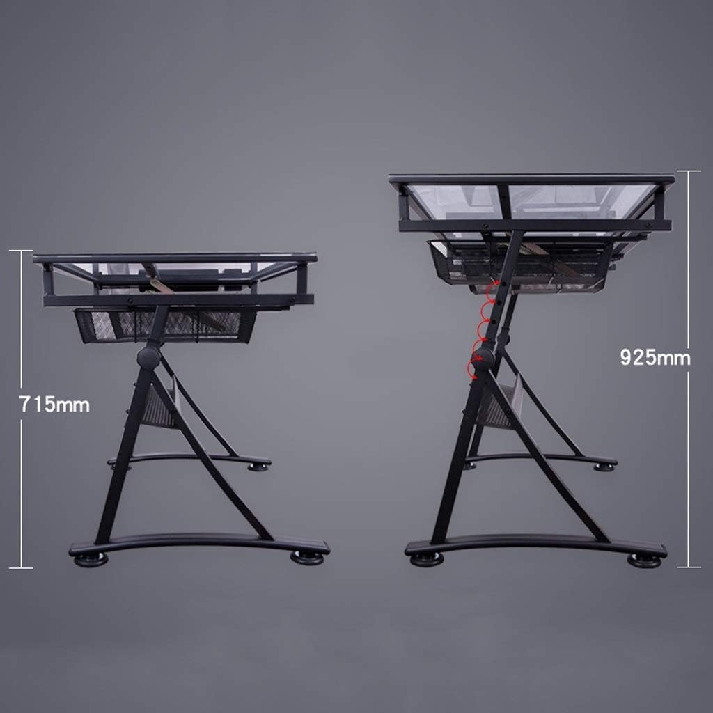 Adjustable Drafting Table with Storage, Large Tiltable Desk for Home Office Art and Craft Drawing.