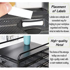 Storage Shelf-Rolling File Cabinet Utility Cart for Office/Home Organization High Capacity Metal Mesh Tool Box Storage Art Craft Organizer on Wheels（Black,35x47