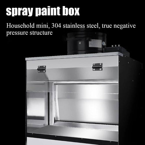Airbrush Spray Booth, LED Lighting, Craft Table Airbrush Booth with Water Curtain Exhausting Air, for Model Cake Nail Art Pottery (50X50X40cm)