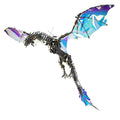 3D Metal Puzzle Animal Model Kit, 3000PCS 3D DIY Assemble Mechanical Bloodthirsty Aurora Dragon with Adjustable Display Stand, Creative Handcrafted Art Craft Desktop Display & Decoration for Adults