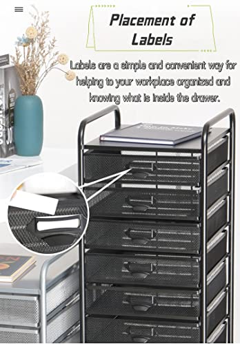 Storage Shelf-Rolling File Cabinet Utility Cart for Office/Home Organization High Capacity Metal Mesh Tool Box Storage Art Craft Organizer on Wheels（Black,35x47