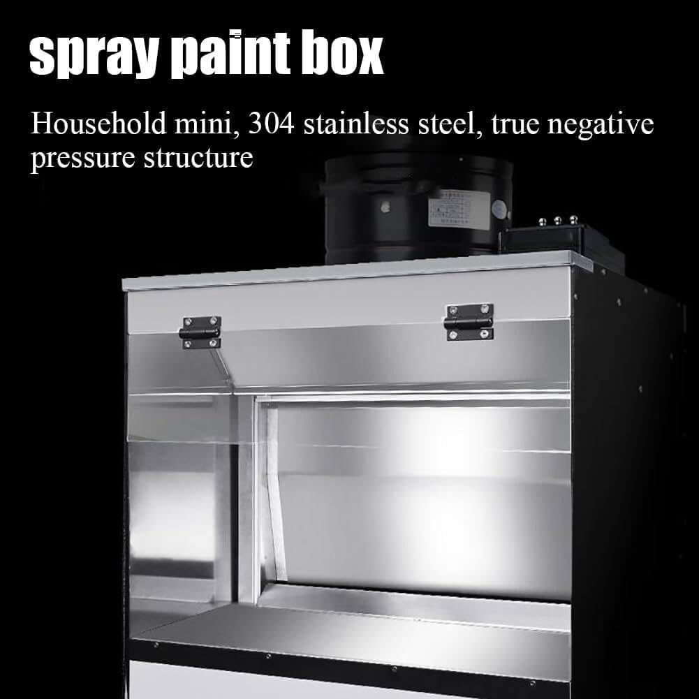 Spray Booth, Craft Table Booth with Water Curtain Exhausting Air System, Led Lighting, for Model Cake Nail Art Pottery & Crafts,50 * 50 * 40cm