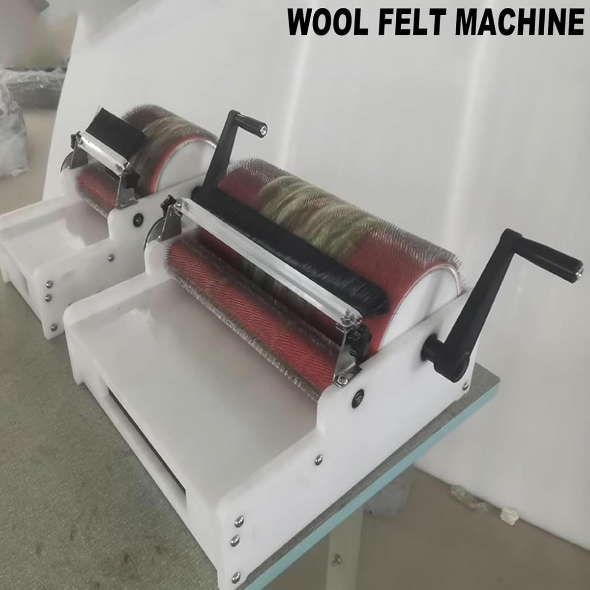 Stainless Steel Hand Carder Machine,Industrial Manual Wool Carding & Blending Board for Art Projects,with 1:5 Gear Ratio,Perfect for Craft Enthusiasts & Felters 20CM/8inch