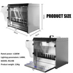 Water Curtain Paint Spray Booth, Portable Airbrush Spray Booth with Touch Control and Dual Filtration,2200 L/H Flow,3 LED Lights,Airflow Suction Max 1480M³/H,for DIY Art,Crafts,Model