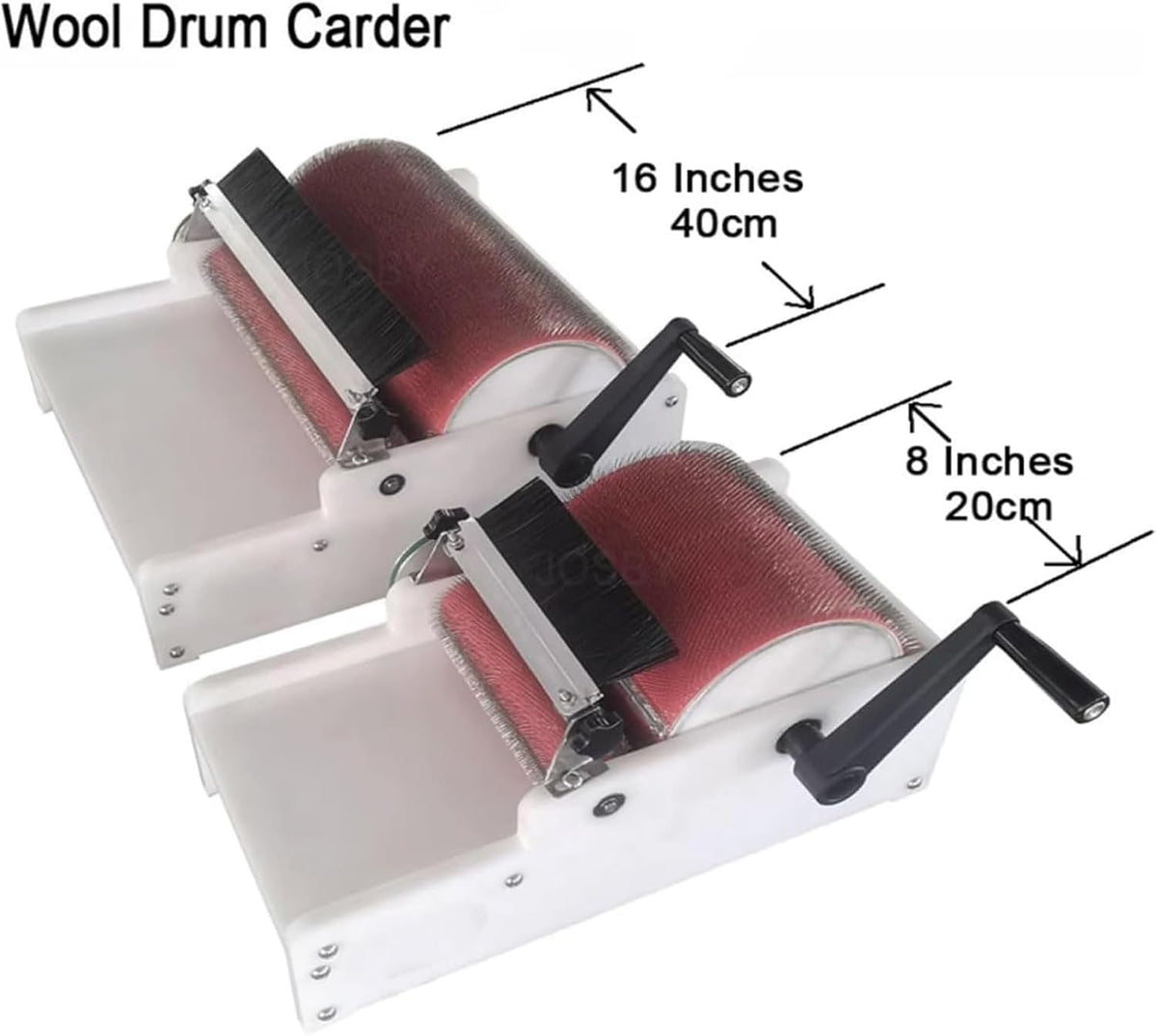 Stainless Steel Hand Carder Machine,Industrial Manual Wool Carding & Blending Board for Art Projects,with 1:5 Gear Ratio,Perfect for Craft Enthusiasts & Felters 20CM/8inch