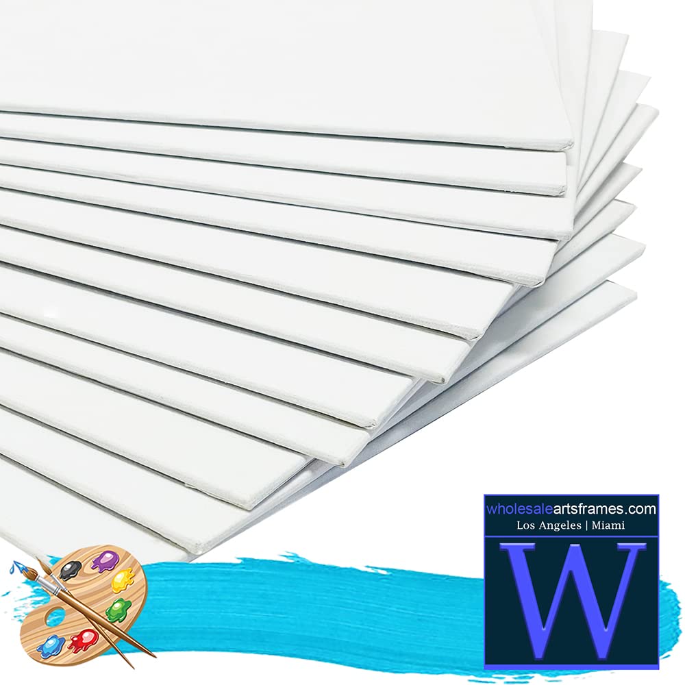 White Canvas Panels 24x36 50 PackProfessional Cotton Artist Quality Acid Free Primed Canvas Boards for Acrylic, Oil and Wet or Dry Art Media for Crafts and Projects by WholesaleArtsFrames-com