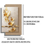 TeHWiEEphs Creamy Style 3D LED Wall Art – Double-Layer Relief Carving & Crystal Ceramic Craft, Remote Control Plug-in, Modern Decor for Living Room Entryway Foyer(A,90x130cm/35.43x51.18in)
