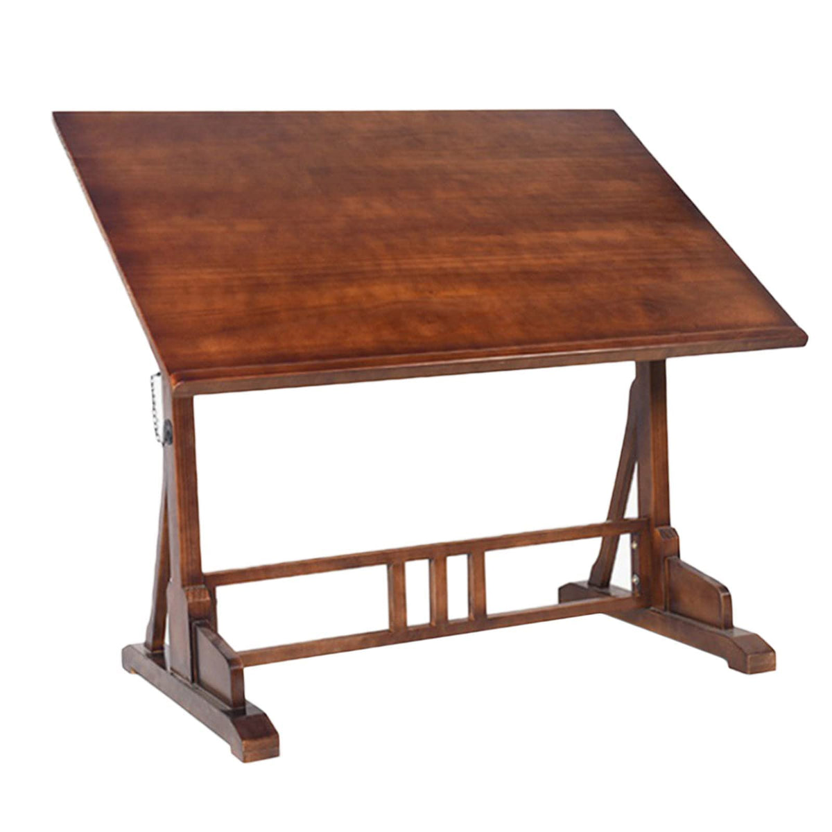 Solid Wood Drafting Table, Artist Drawing Desk with Tiltable Tabletop, Art Craft Desk, Writing Desk Studio Desk for Artwork, Graphic Design, Reading