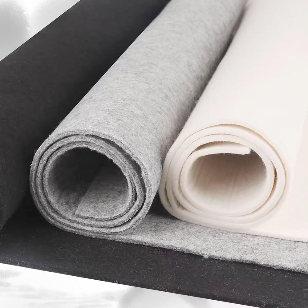 Wool Fiber Felt Pad, 5mm Thick Table Mat for Painting, Calligraphy, 1PC