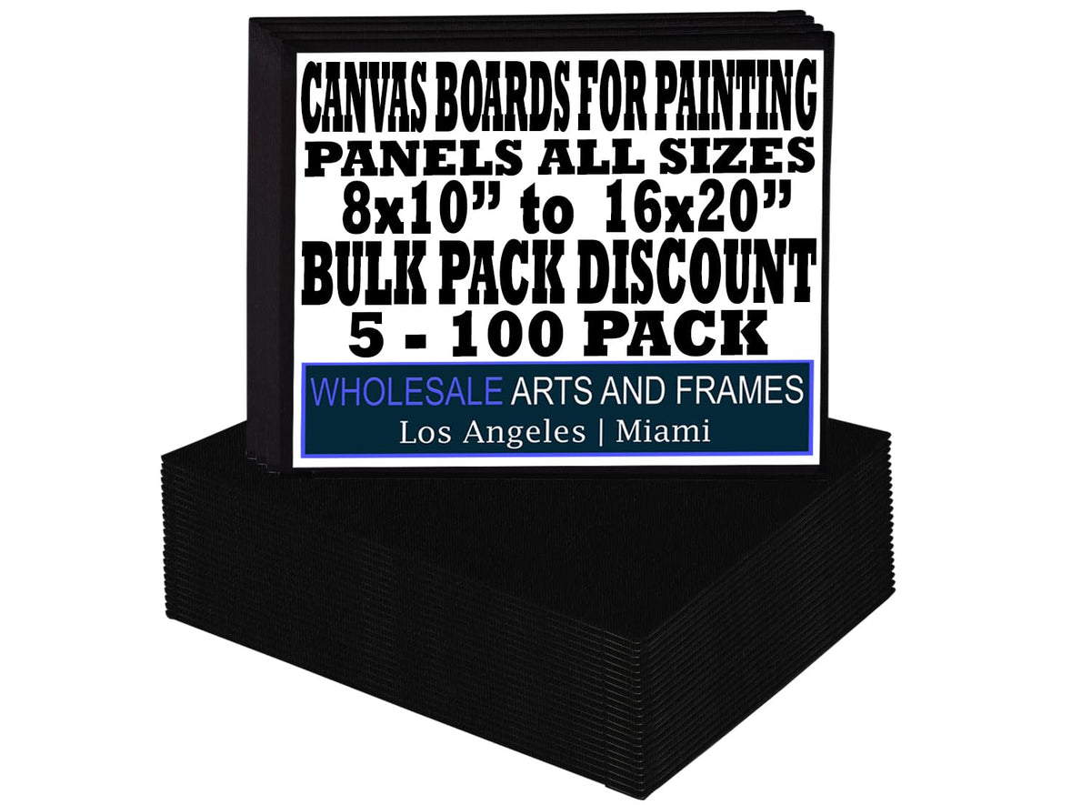 White Canvas Panels 24x36 50 PackProfessional Cotton Artist Quality Acid Free Primed Canvas Boards for Acrylic, Oil and Wet or Dry Art Media for Crafts and Projects by WholesaleArtsFrames-com