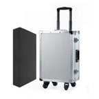 Tool Box Tool Storage Portable Rolling Upright Trolley Tool Box Aluminum Hard Toolbox with Telescoping Handle Tool Trolley Case for Tools, Art, Craft, and Parts Toolbox for Home (B-L)