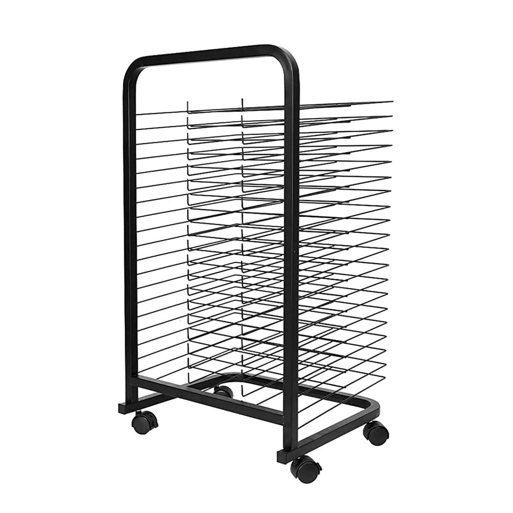 Sturdy Metal Wire Drying Rack with 20/25/30/35 Shelves - Ideal for Artwork Storage & Organization in Classrooms & Art Clubs - Perfect for Efficient Craft Drying Solutions