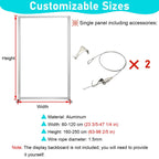 64 72 80 88 96 inch Tall Art Painting Exhibition Wall Rack Floor Standing