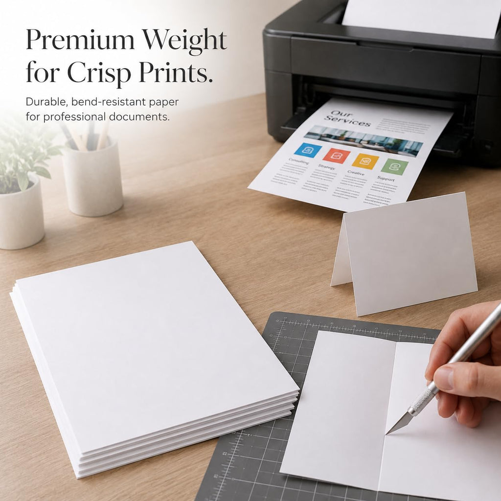 White Cardstock Paper, Art Craft Paper, Full Sheet 300G/5 sheets
