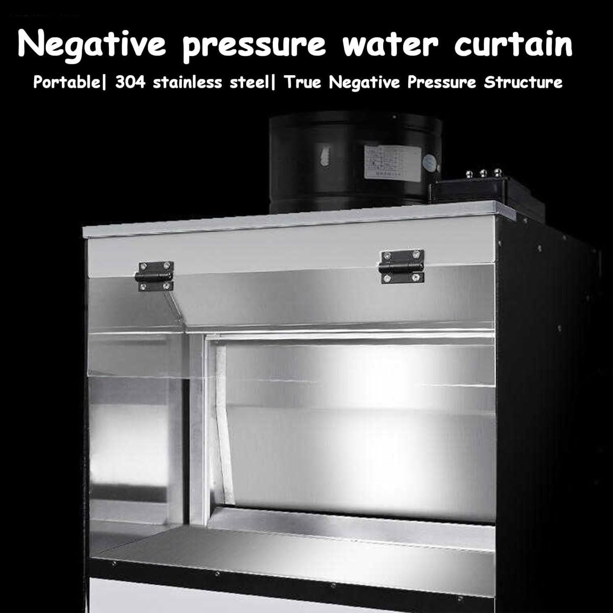 Airbrush Spray Booth with Waterfall,Craft Table Airbrush Booth with Water Curtain Exhausting Air System, LED Lighting, for Model Cake Nail Art Pottery & Crafts(40x50x40cm)