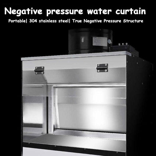 Airbrush Spray Booth with Waterfall,Craft Table Airbrush Booth with Water Curtain Exhausting Air System, LED Lighting, for Model Cake Nail Art Pottery & Crafts(40x50x40cm)