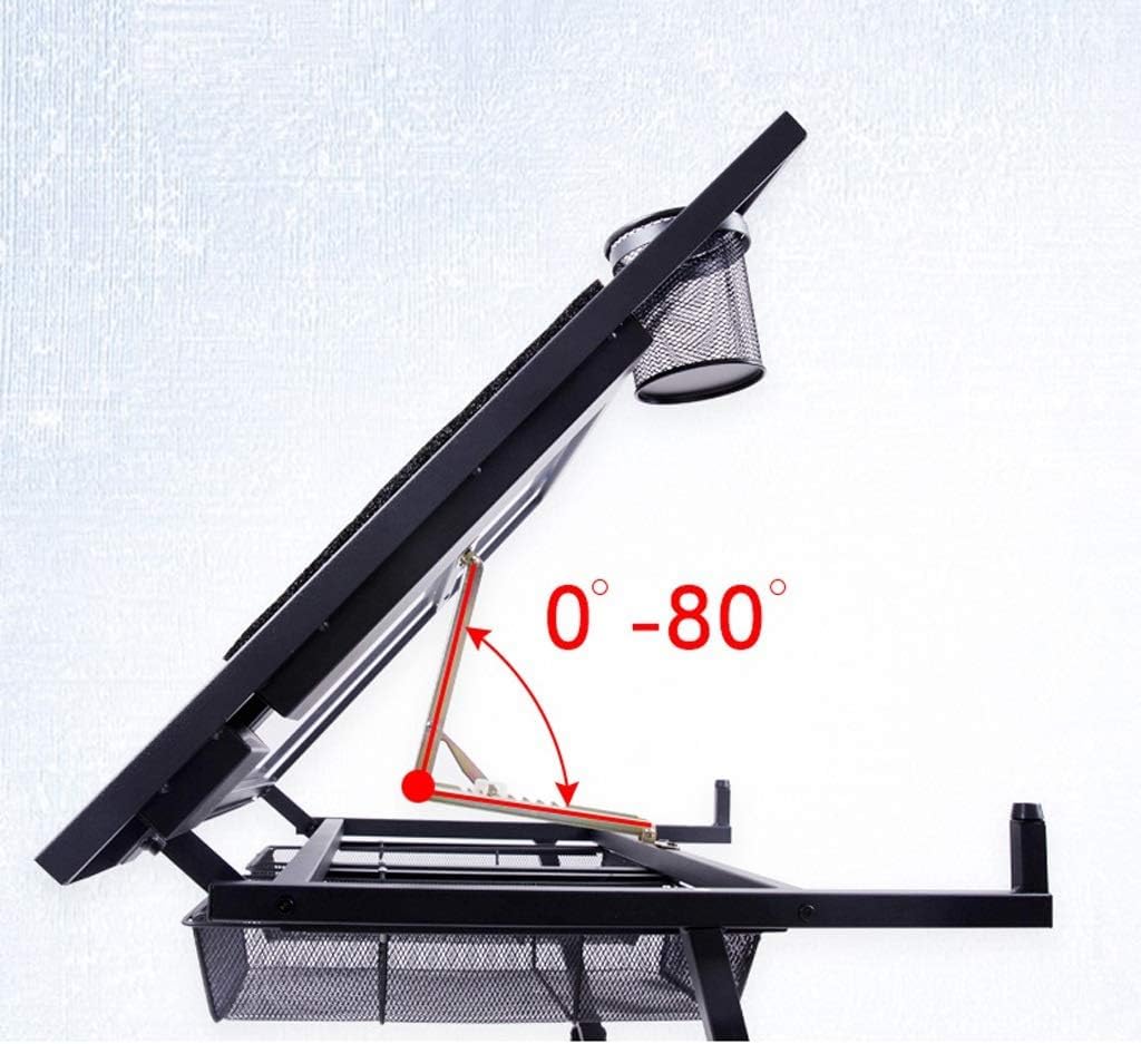 Adjustable Drafting Table with Storage, Large Tiltable Desk for Home Office Art and Craft Drawing.