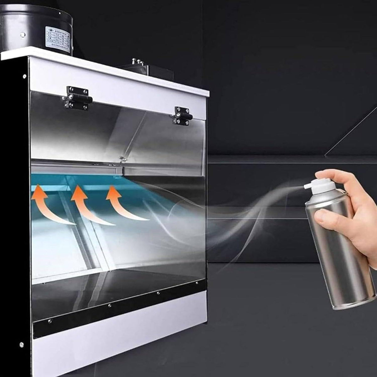 Airbrush Spray Booth with Led Lights & Exhaust,58cm Craft Table for Model Painting,Art Projects and Hobbyists Ideal for Art Projects & Hobbyists (22.8in Long)