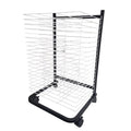 Wall-Mounted Art Drying Rack for Classrooms & Studios, 20 Steel Shelves, Black & White, Perfect for Artwork Storage, Paint Crafts, and Art Supplies Organizer