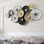 Wall Decor Wall Decor Large Metal Wall Decoration- Art Wall Hanging,Metal Wall Art - Abstract Geometric Multicolor Circles Wall Decor - Large Hand-Crafted Wall Decoration,Contemporary Design Picture S