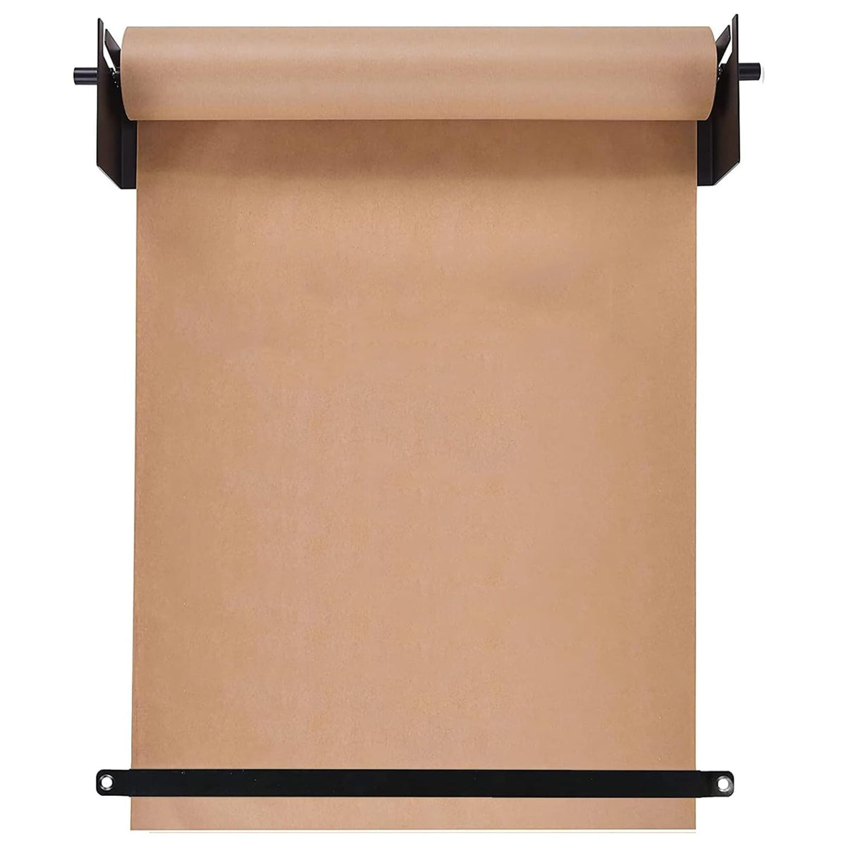 Wall-Mounted Paper Roll Dispenser Cutter - 50m Kraft Paper Holder for Kids' Arts & Crafts, Cafe Menus, To-Do Lists - Perfect for Organizing and Creative Projects