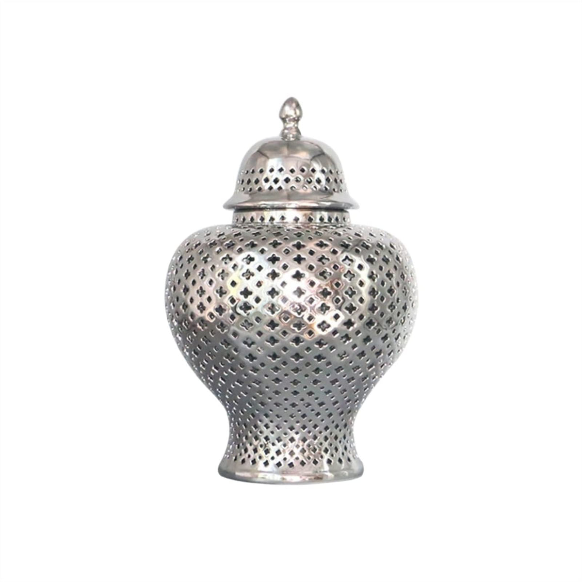 Sculpture Statue Gold Silver Ceramic Storage Jars with Lid Baroque Hollow Art Crafts European Vintage Ornaments Living Room Desk Decoration Modern Home Decoration (Color : Red)