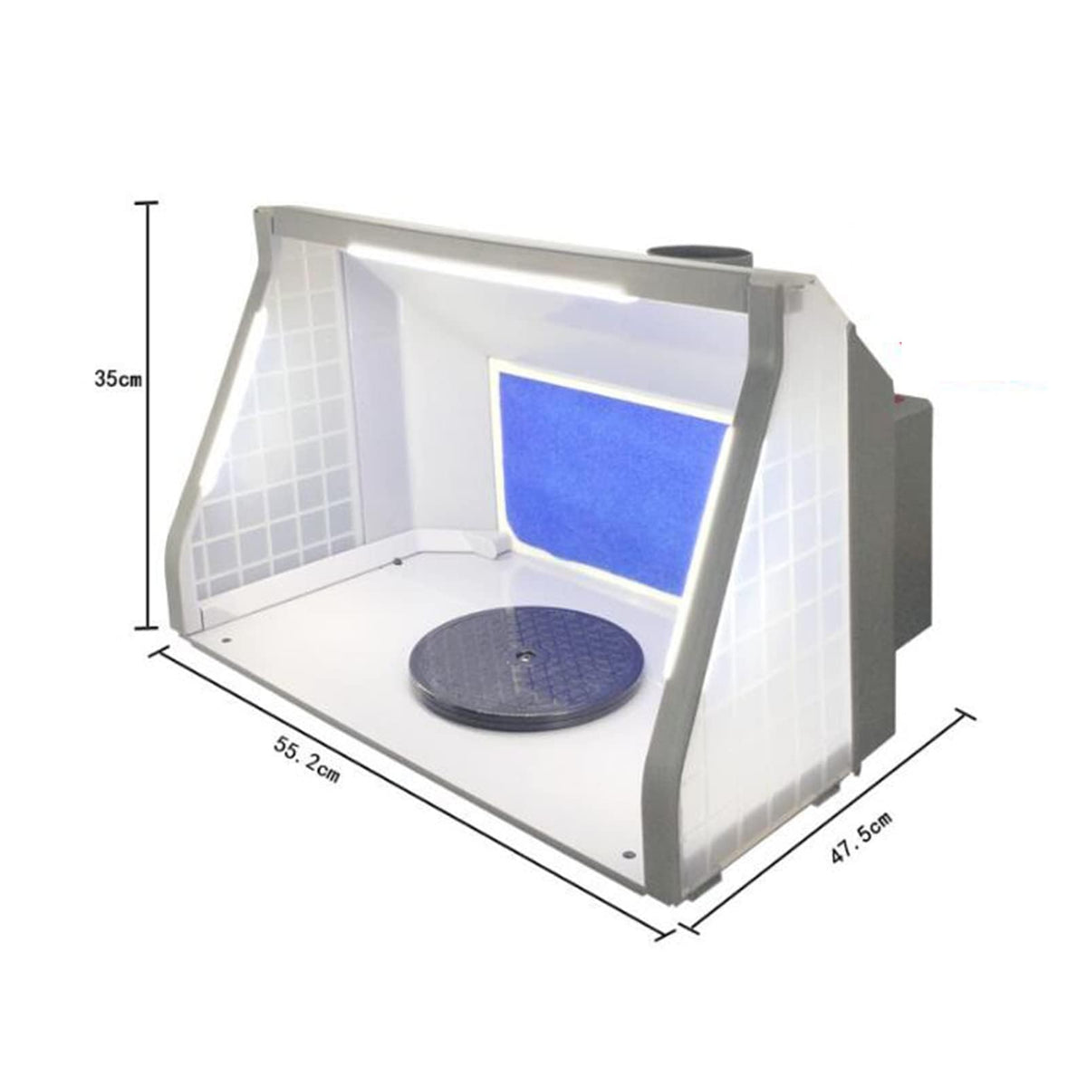 Airbrush Spray Booth Kit with LED Light, Portable Paint Booth for Crafts, Compact Airbrush Station for Cake and T-Shirt Painting, Hobby and Art Projects