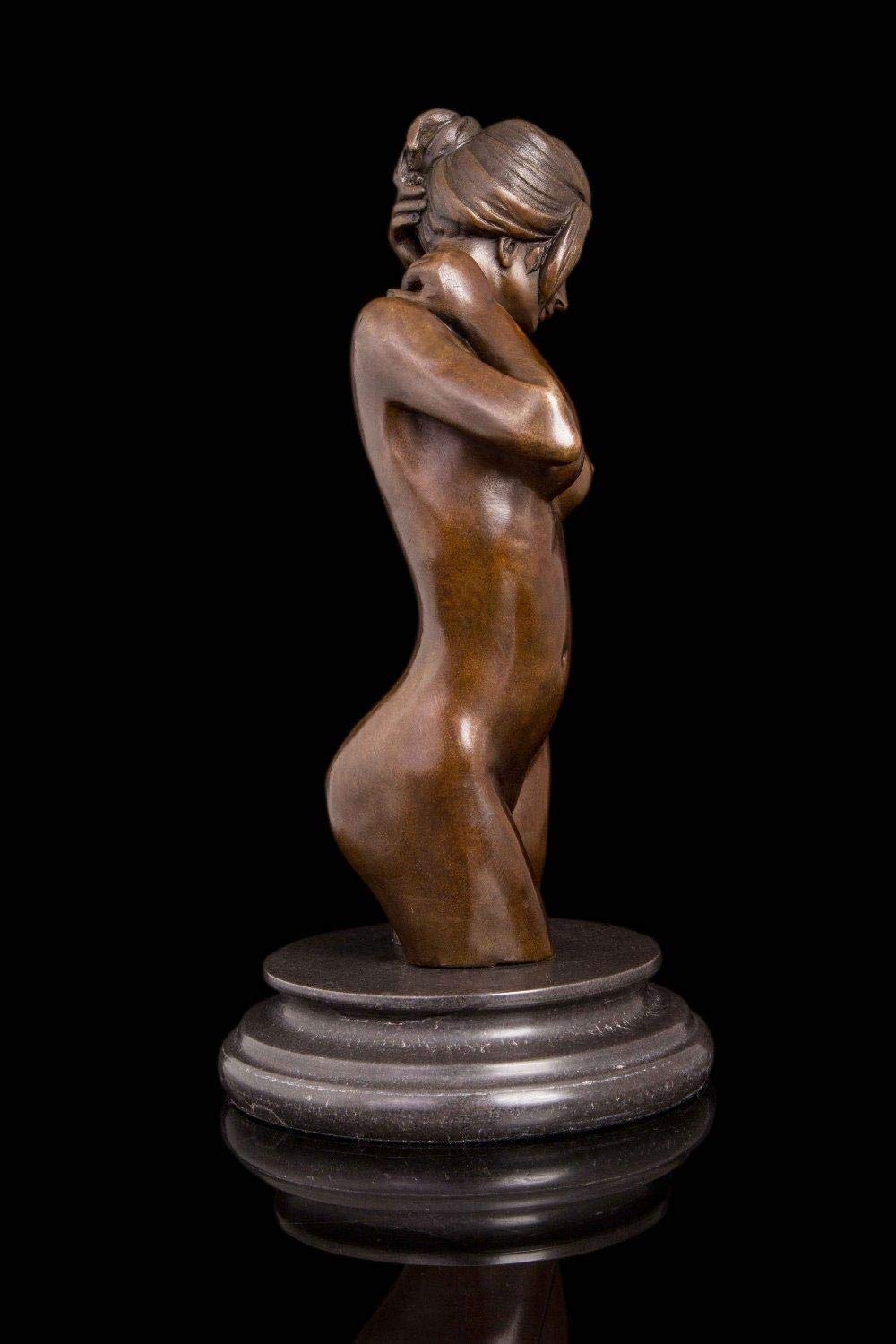 Sculpture LLSJF Wall Bronze Girl Bust Copper Marble Craft Art Decorations