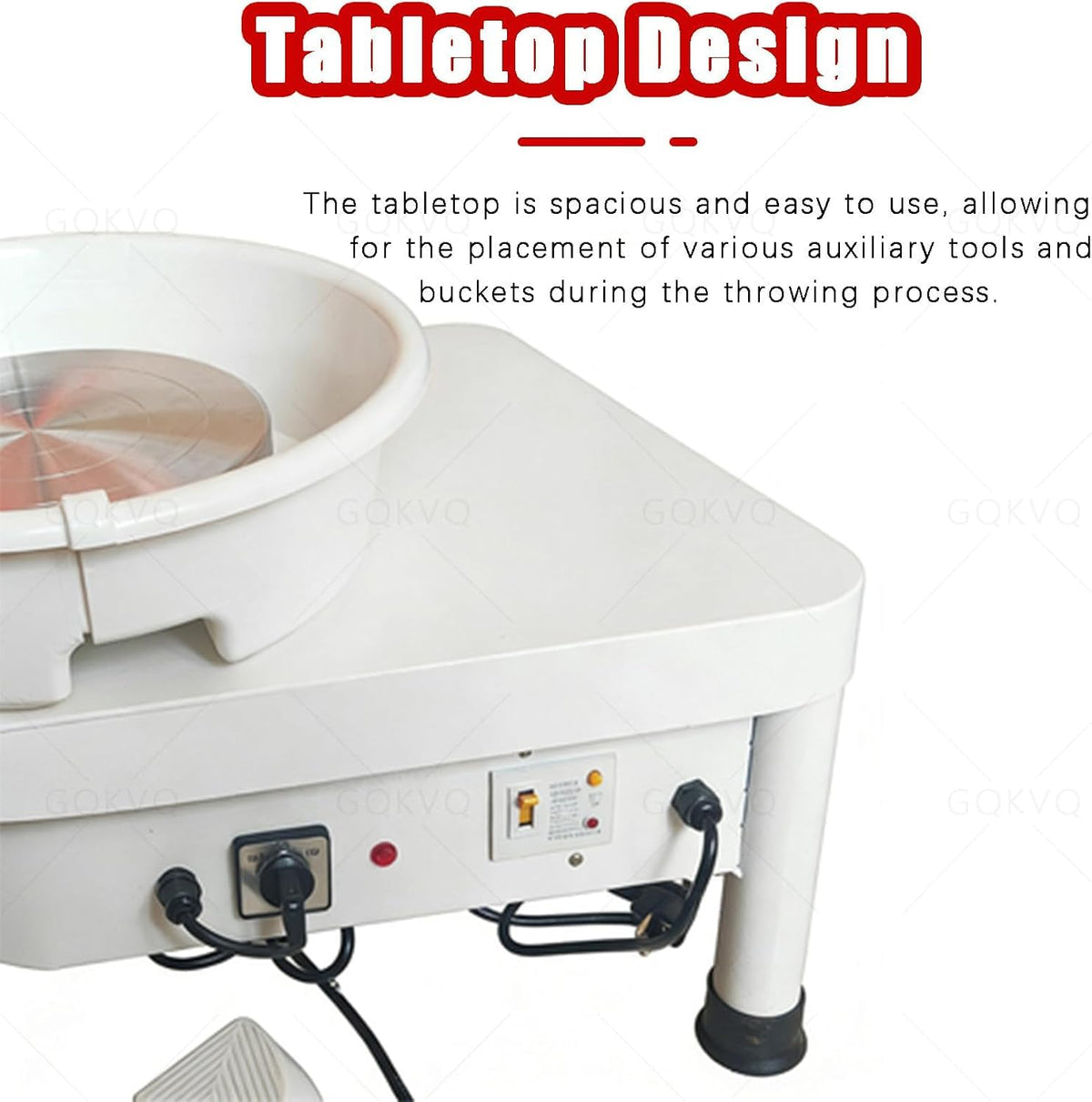 350W Pottery Wheel with Foot Pedal and Detachable Basin, Electric Pottery Forming Machine for Beginners, Adults, Kids, Home Studio Art Craft DIY – Complete 16-Piece Tool Kit Included