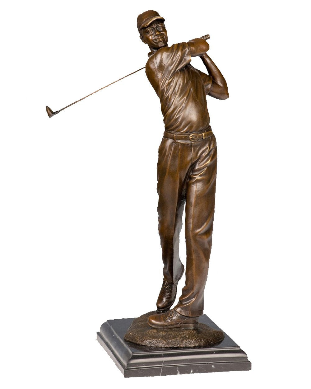 Statue Folk Art Bronze Golf Player Sculpture Hand Crafted Golf Bronze Statue TPY-791
