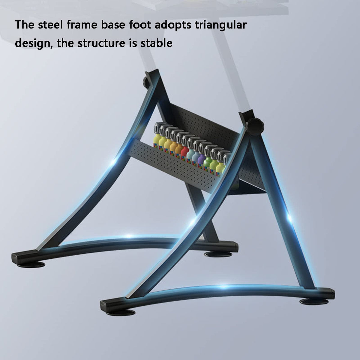 Adjustable Drawing Desk with Storage Drawers and Retractable Side Panels for Art and Craft Work