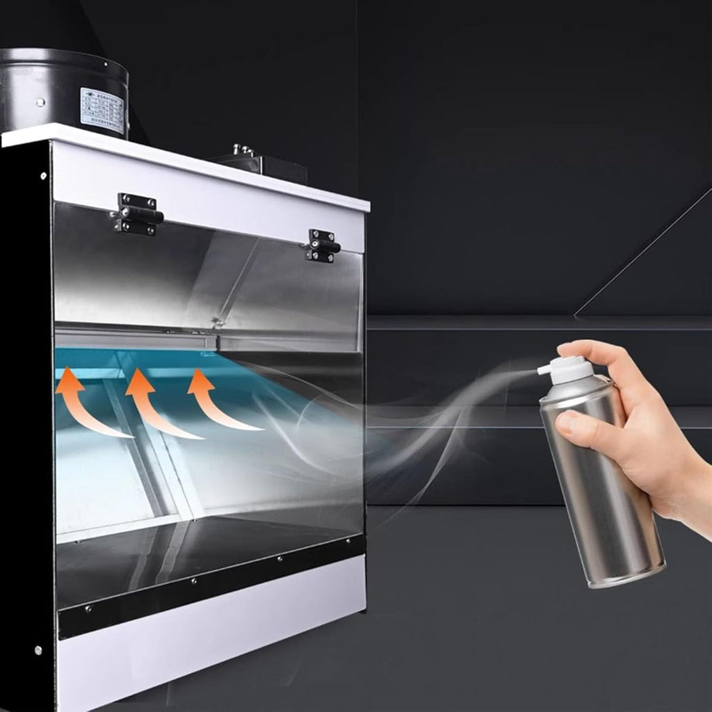 Airbrush Spray Booth with Fans & Led Lights, Portable Craft Painting Booth for Models, T-Shirts, and Art Projects, Ventilation Air Brush Station with Adjustable Lighting 50x50x40cm