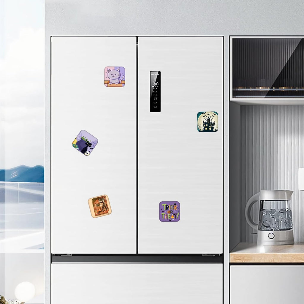 100 PCS 2.5x2.5 Inch Square Fridge Magnets - DIY Photo Magnet Kit, Craft Supplies for Custom Arts & Crafts Projects, Ideal for Home & Office Decoration