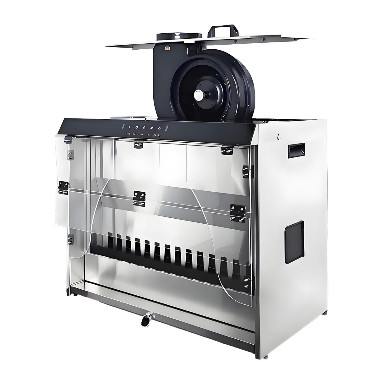 Waterfall Spray Booth for Airbrush, Touch Control & Dual Filtration, 2200 L/H Flow, 3 LED Lights, Max Airflow 1480m³/H, Ideal for DIY Art, Crafts & Models